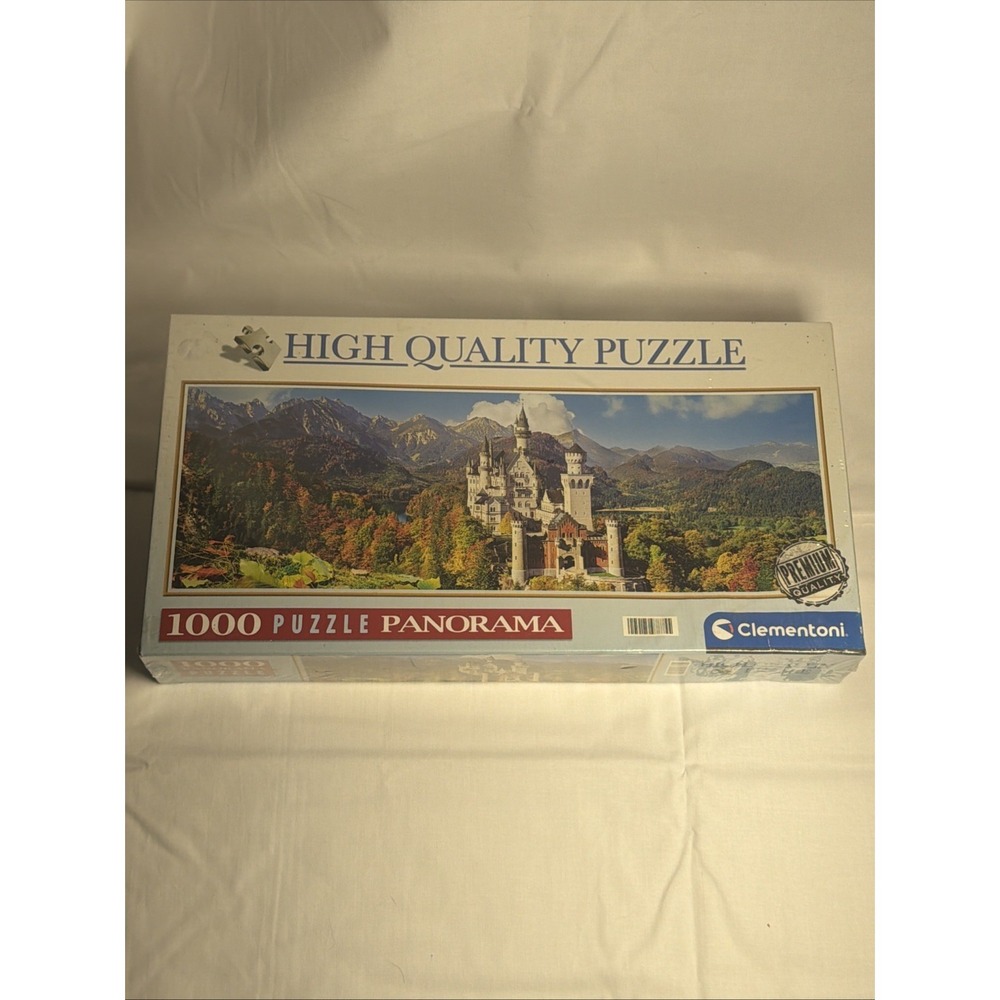 Clementoni Neuschwanstein Castle panorama 1000 Piece Puzzle 38x13 Quality Sealed